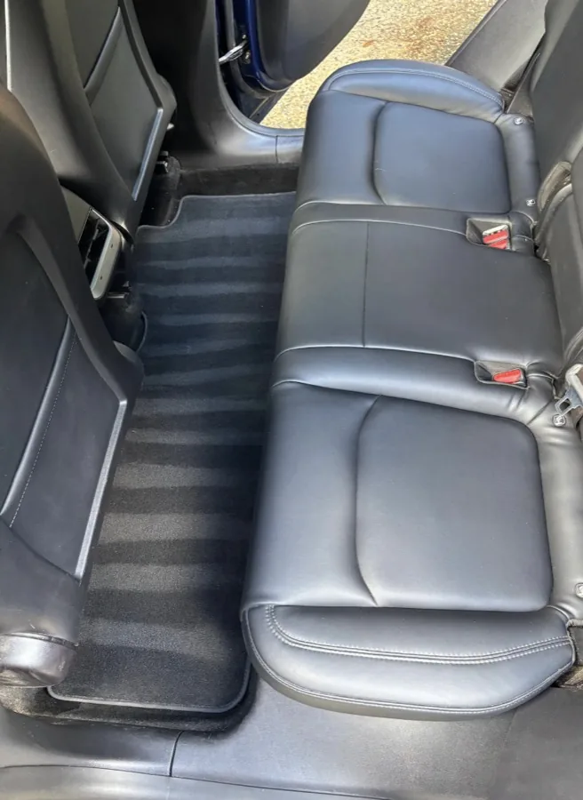Rear seat and floor after a deep clean